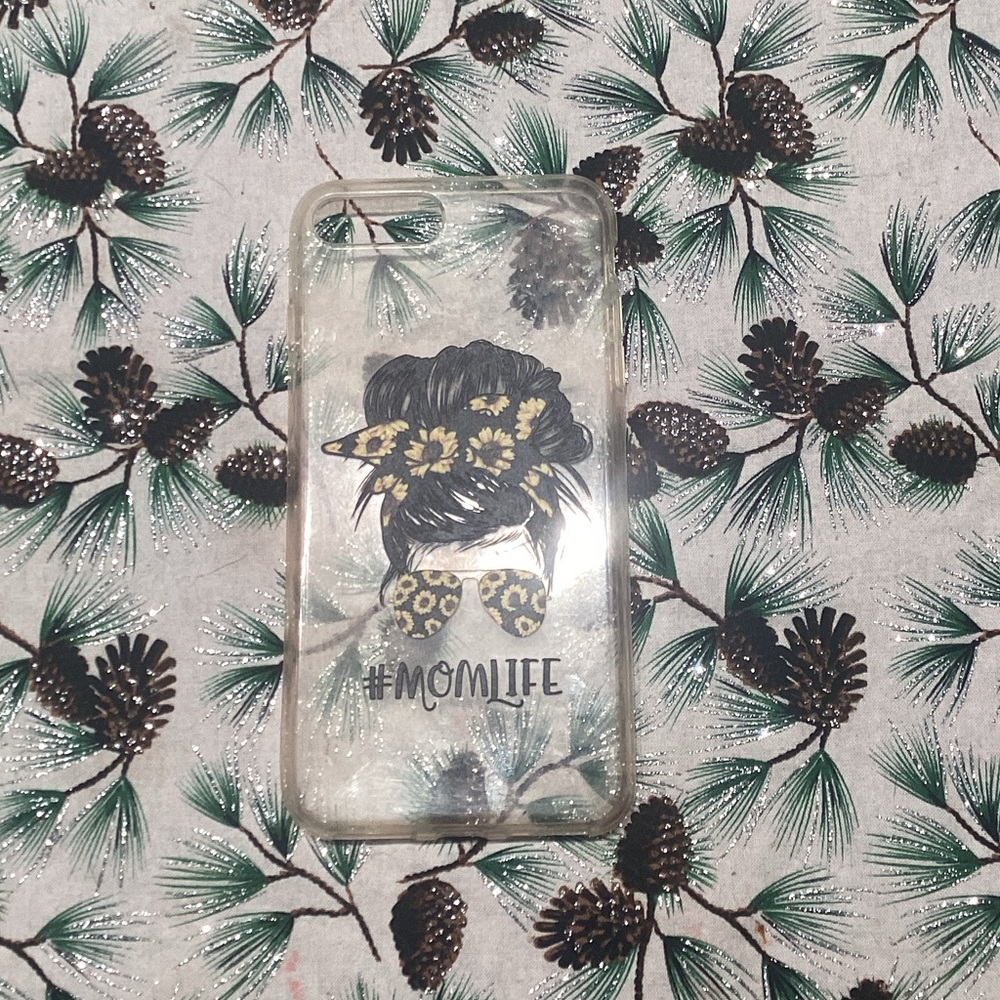 Source Unknown Clear Phone Case with Floral Hair Design